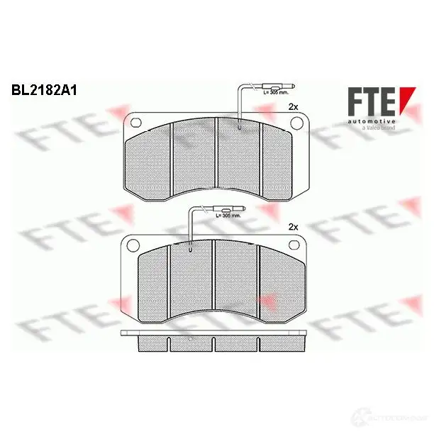 Тормозные колодки, комплект FTE 29014 bl2182a1 605301 2901 3