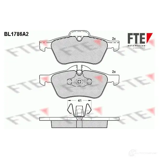 Тормозные колодки дисковые, комплект FTE 23 281 BL1786A2 23282 604842 изображение 0
