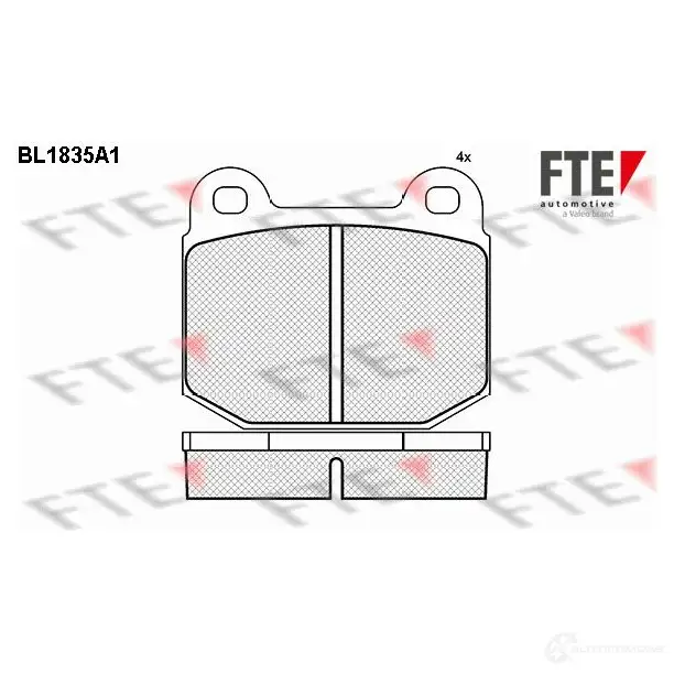 Тормозные колодки дисковые, комплект FTE 2 0323 BL1835A1 D109-8275 604905 изображение 0