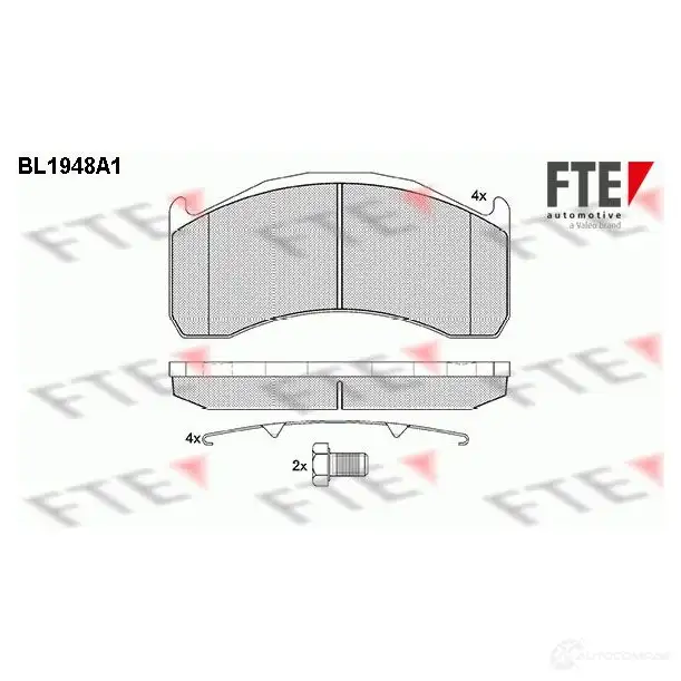 Тормозные колодки дисковые, комплект FTE 29 137 605069 YRUI32N BL1948A1