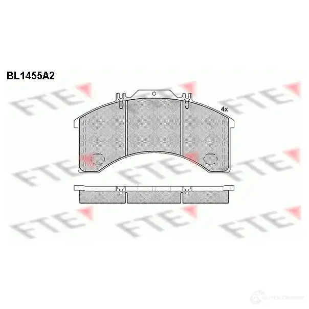 Тормозные колодки, комплект FTE 604522 bl1455a2 290 11 PO6O15 изображение 0