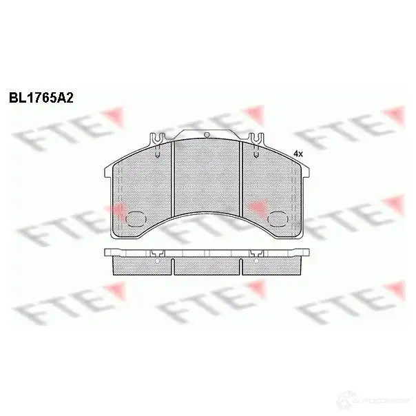 Тормозные колодки, комплект FTE 2 9032 604816 TV73GD bl1765a2 изображение 0