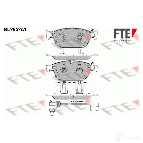 Тормозные колодки дисковые, комплект FTE 25161 605836 BL2652A1 2 5160 изображение 0