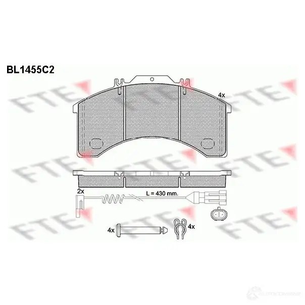 Тормозные колодки, комплект FTE bl1455c2 2901 1 604524 DWJX83K изображение 0
