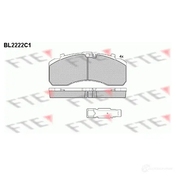 Тормозные колодки, комплект FTE 29253 bl2222c1 605377 292 52