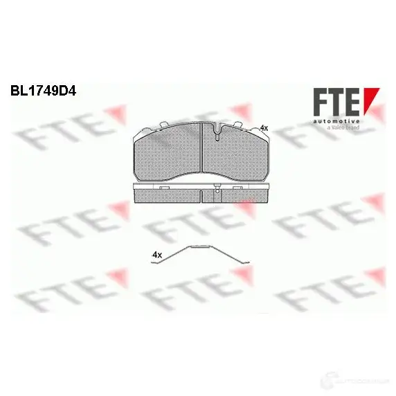 Тормозные колодки, комплект FTE 29 093 29094 bl1749d4 604778 изображение 0