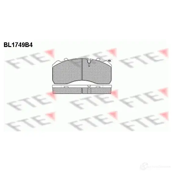 Тормозные колодки дисковые, комплект FTE 604776 BL1749B4 2 9093 29094 изображение 0
