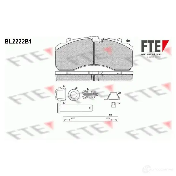 Тормозные колодки дисковые, комплект FTE 605376 29253 29 252 BL2222B1