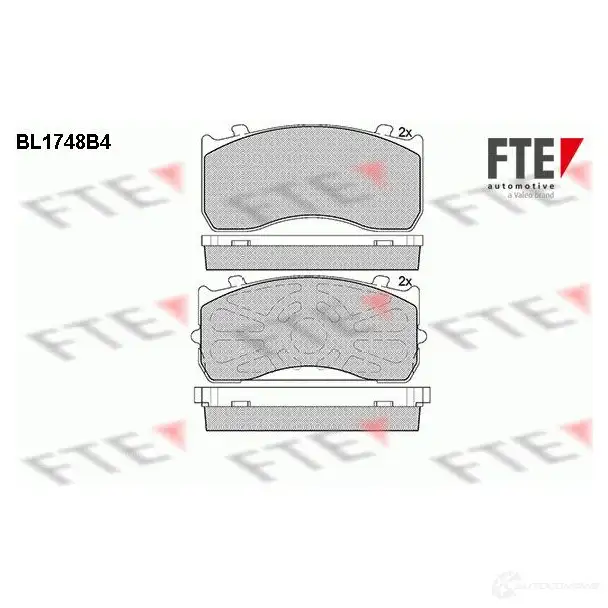 Тормозные колодки дисковые, комплект FTE 29116 604774 BL1748B4 29 115 изображение 0