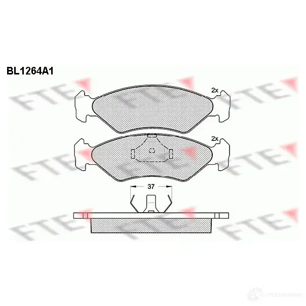 Тормозные колодки дисковые, комплект FTE BL1264A1 604311 21203 212 02 изображение 0