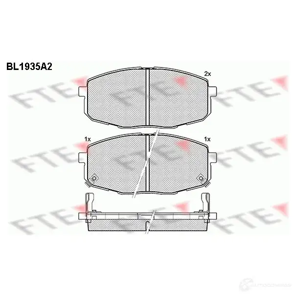 Тормозные колодки дисковые, комплект FTE 220 52 605042 22053 BL1935A2 изображение 0