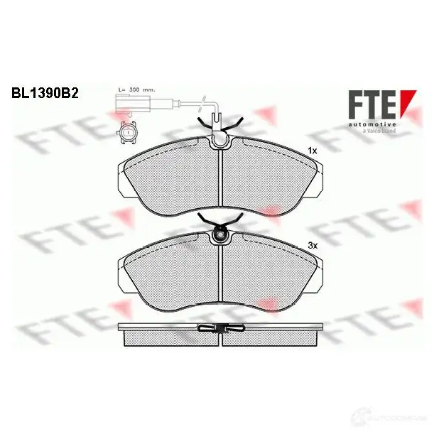 Тормозные колодки дисковые, комплект FTE 604459 BL1390B2 216 29 21630