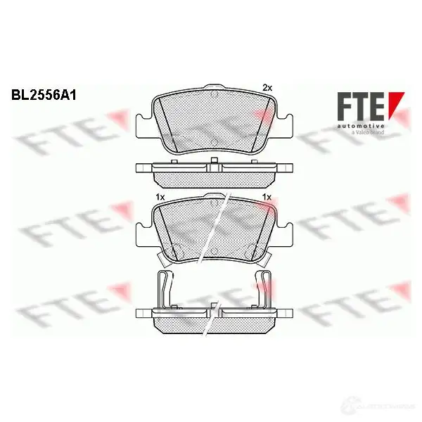 Тормозные колодки дисковые, комплект FTE 605728 24 664 24665 BL2556A1 изображение 0