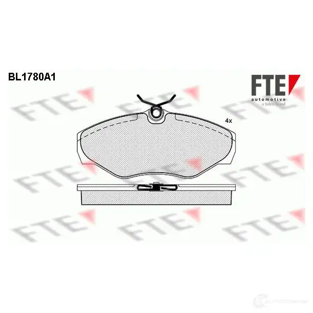 Тормозные колодки дисковые, комплект FTE 604834 BL1780A1 23099 23 098