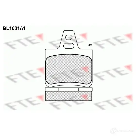 Тормозные колодки дисковые, комплект FTE 2016 2 604078 BL1031A1 D1217-8337 изображение 0