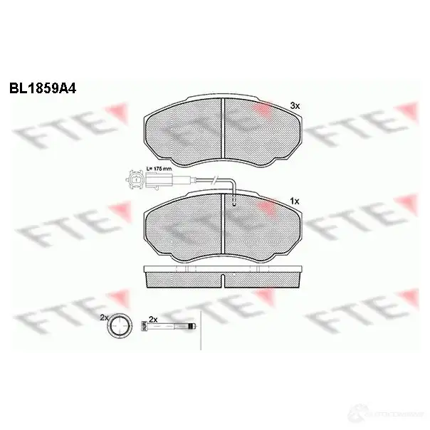 Тормозные колодки дисковые, комплект FTE 23917 604938 BL1859A4 238 59