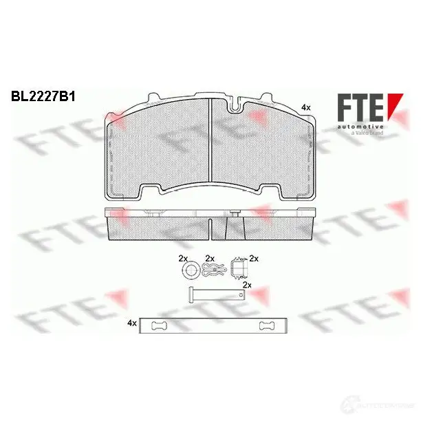 Тормозные колодки, комплект FTE bl2227b1 2 9264 605388 29308