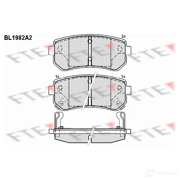 Тормозные колодки дисковые, комплект FTE 243 20 605113 24321 BL1982A2