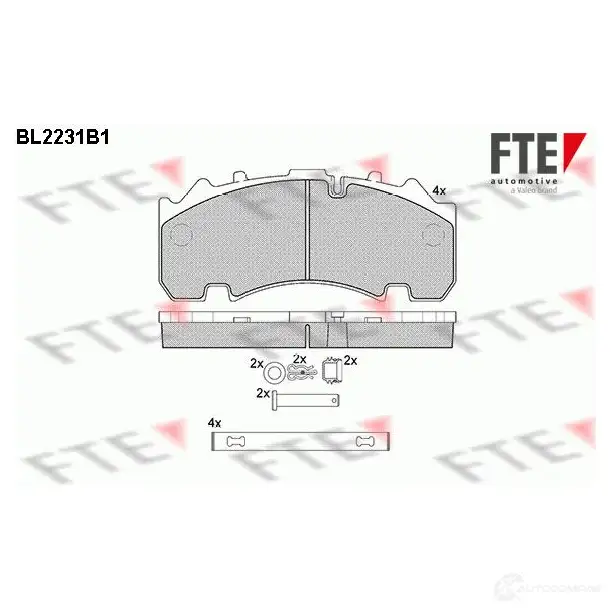 Тормозные колодки, комплект FTE 605397 2926 3 29307 bl2231b1