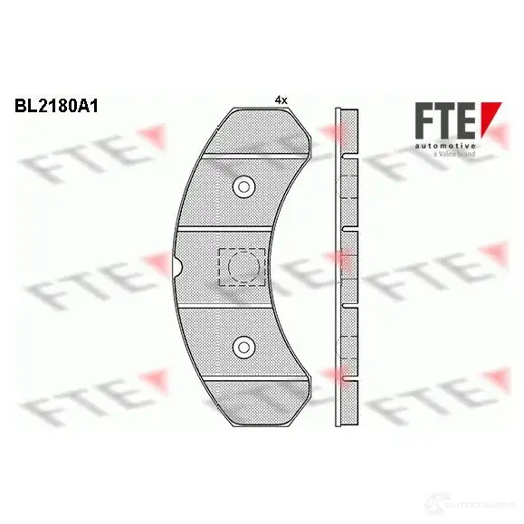 Тормозные колодки, комплект FTE 605299 2900 8 PDKHT bl2180a1