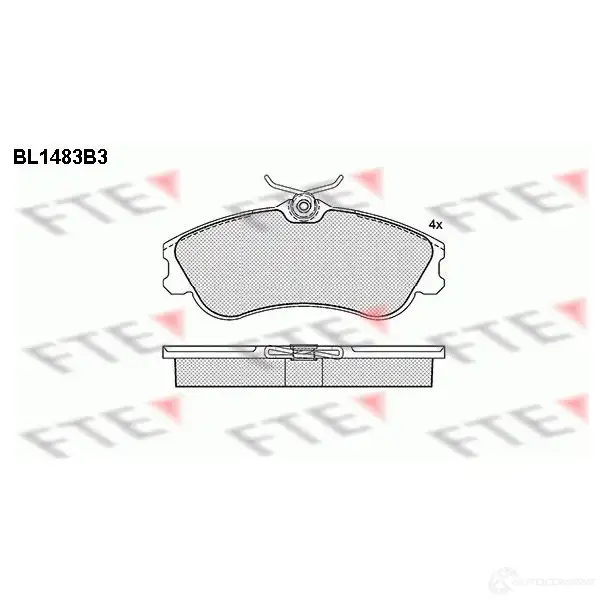 Тормозные колодки дисковые, комплект FTE 604556 BL1483B3 23 346 31K1H