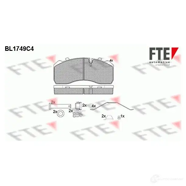 Тормозные колодки, комплект FTE 604777 bl1749c4 2909 3 29094 изображение 0