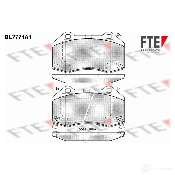 Тормозные колодки дисковые, комплект FTE BL2771A1 2 5528 25629 605967 изображение 0