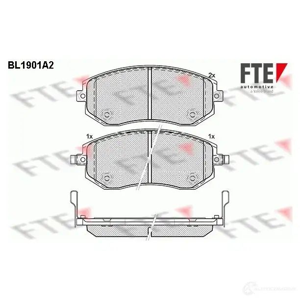 Тормозные колодки дисковые, комплект FTE 23461 234 60 605001 BL1901A2 изображение 0