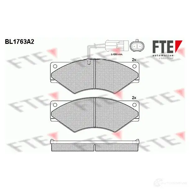Тормозные колодки, комплект FTE 29002 604812 2 9001 bl1763a2