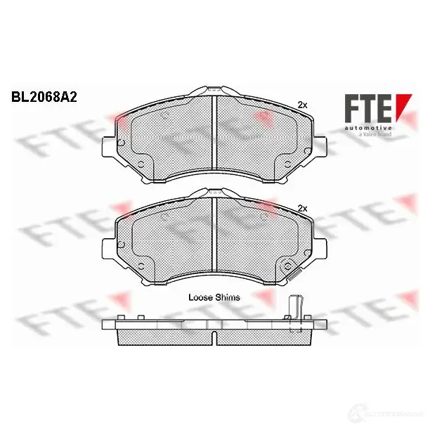 Тормозные колодки дисковые, комплект FTE 605198 BL2068A2 24605 2460 4 изображение 0