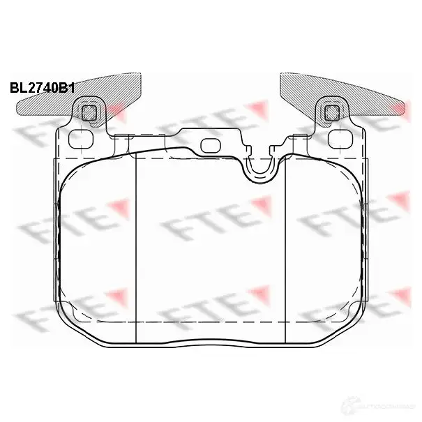 Тормозные колодки дисковые, комплект FTE 605931 D1609-8991 BL2740B1 2 5028