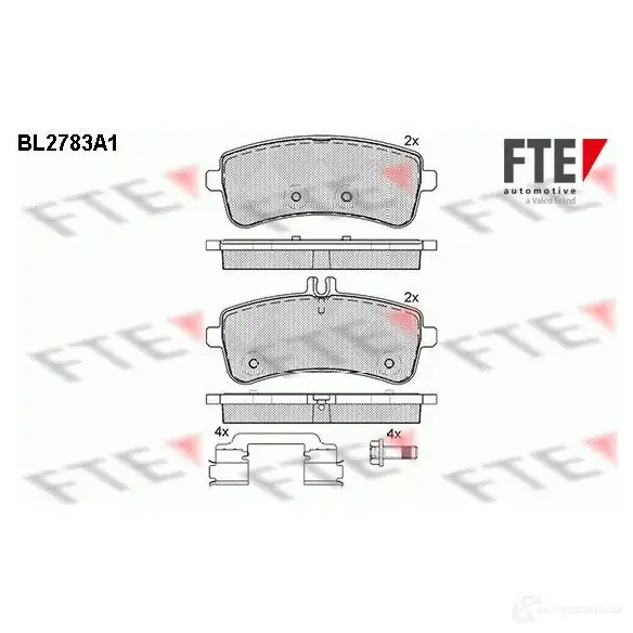 Тормозные колодки дисковые, комплект FTE BL2783A1 605980 2 5163 25164