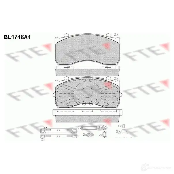 Тормозные колодки дисковые, комплект FTE 29 115 604773 BL1748A4 29148 изображение 0