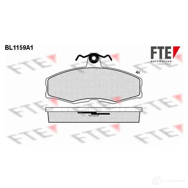 Тормозные колодки, комплект FTE 20861 2084 9 604194 bl1159a1