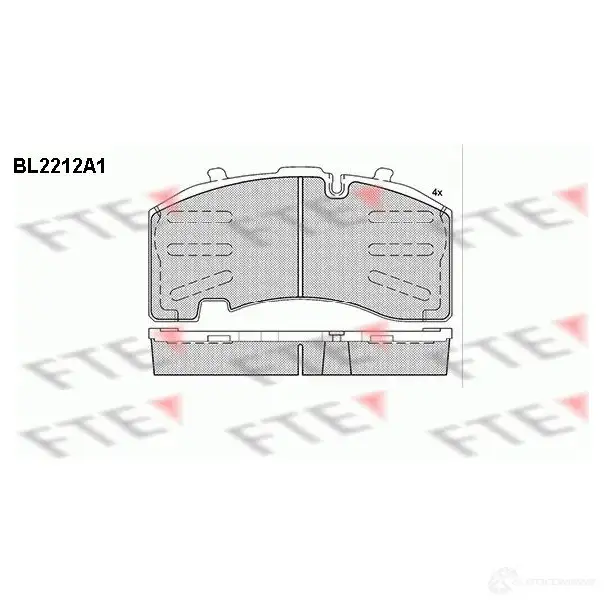 Тормозные колодки, комплект FTE 29271 29 171 605351 bl2212a1