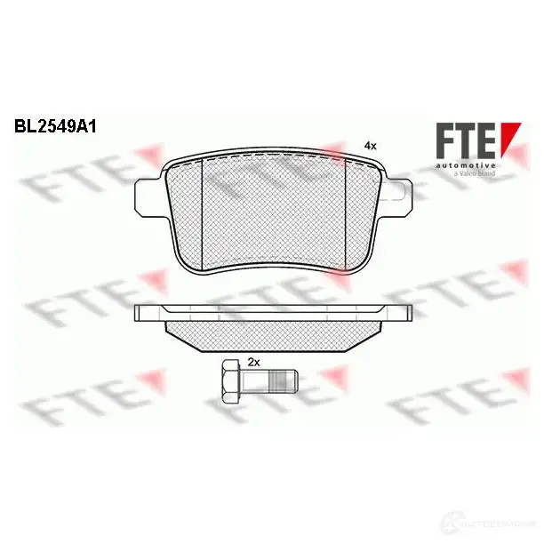 Тормозные колодки дисковые, комплект FTE 2 4692 605719 5OPMJK6 BL2549A1 изображение 0