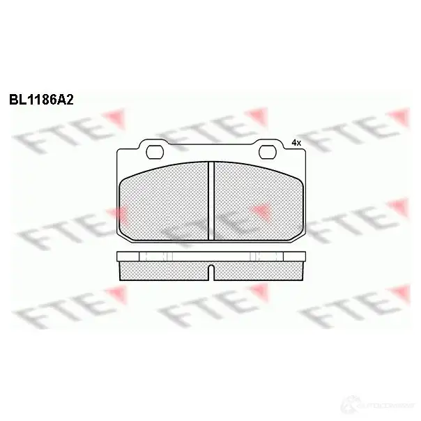 Тормозные колодки, комплект FTE JJAY6A bl1186a2 2094 4 604219 изображение 0