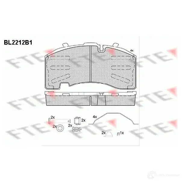 Тормозные колодки, комплект FTE bl2212b1 29271 605352 291 71