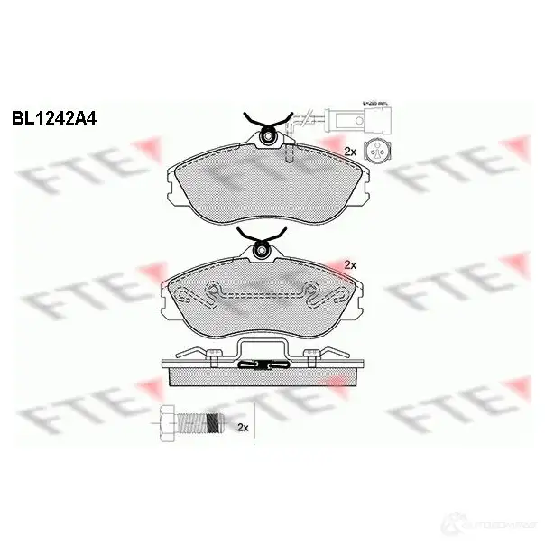 Тормозные колодки дисковые, комплект FTE 604279 210 65 21288 BL1242A4