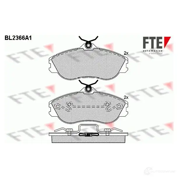 Тормозные колодки, комплект FTE 210 31 21137 605511 bl2366a1 изображение 0
