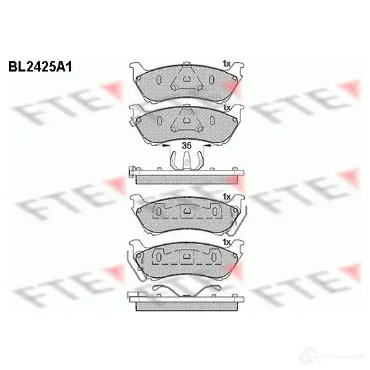 Тормозные колодки дисковые, комплект FTE 21896 2189 5 605577 BL2425A1