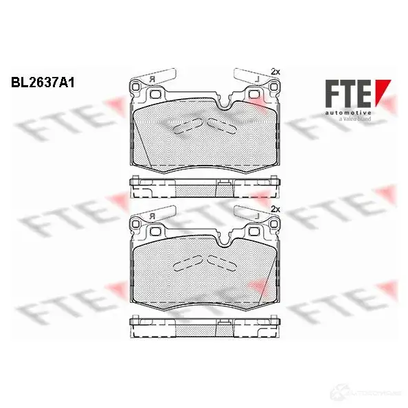 Тормозные колодки дисковые, комплект FTE BL2637A1 605817 D1403-8511 244 78 изображение 0