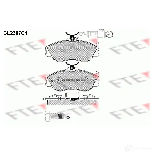 Тормозные колодки, комплект FTE 605514 bl2367c1 21138 2106 5 изображение 0