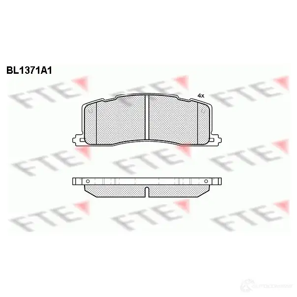 Тормозные колодки, комплект FTE 21 688 D501-7381 604435 bl1371a1 изображение 0