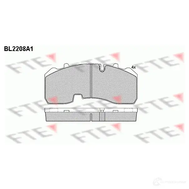 Тормозные колодки, комплект FTE bl2208a1 2 9165 29215 605341