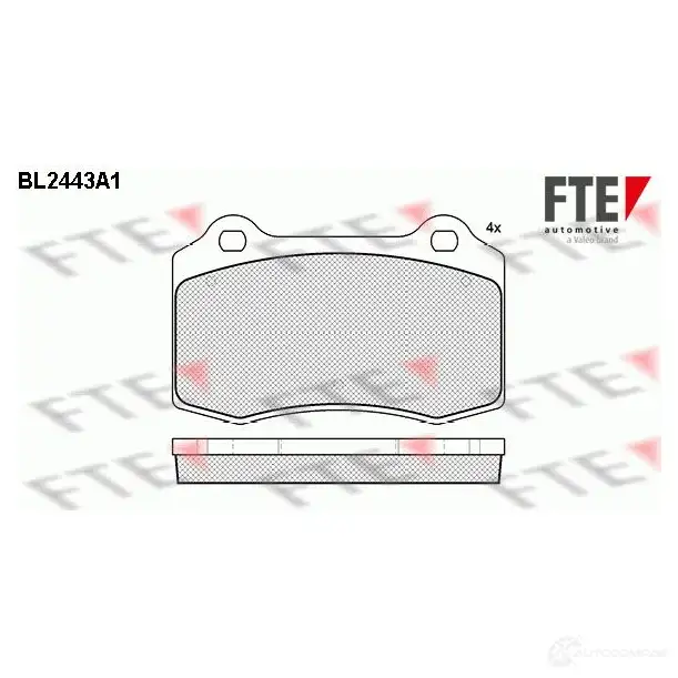 Тормозные колодки дисковые, комплект FTE 2138 1 605599 BL2443A1 D592-7831 изображение 0