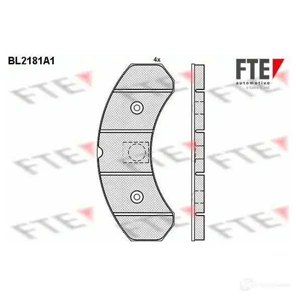 Тормозные колодки, комплект FTE 290 15 bl2181a1 UAA5GT 605300