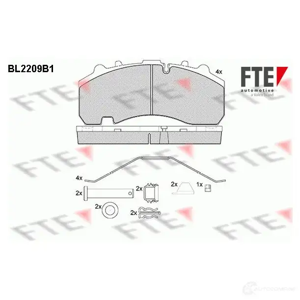 Тормозные колодки, комплект FTE bl2209b1 29216 291 67 605344