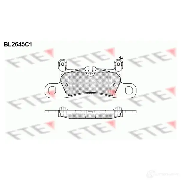 Тормозные колодки дисковые, комплект FTE 605829 25143 2 4721 BL2645C1