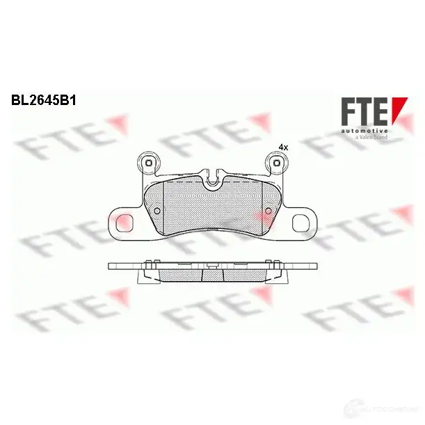 Тормозные колодки дисковые, комплект FTE D1655-8884 2 4721 BL2645B1 605828